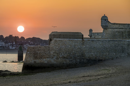 France, Morbihan, Port-Louis, Port Louis Citadel modified by Vauban, at Lorient harbour entrance, museum of the Compagnie des Indes