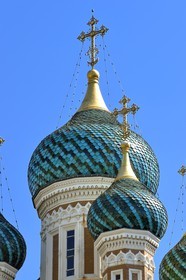 France, Alpes-Maritimes, Nice, Russian Orthodox Cathedral of St. Nicolas built in 1859 on Boulevard Tzarevitch