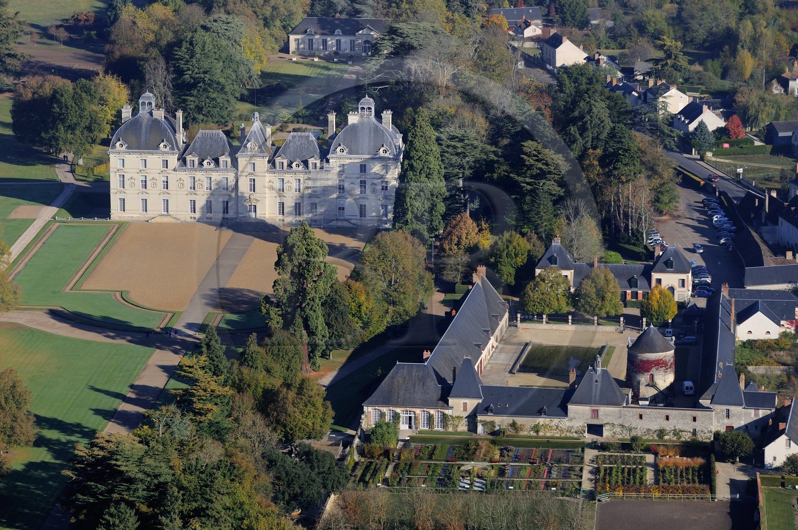 France, Loir-et-Cher (41), château de Cheverny et sa ferme