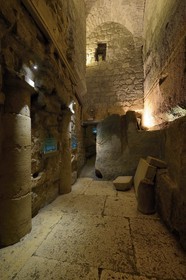 Israel, Jerusalem, holy city, the old town listed as World Heritage by UNESCO, Kotel underground along the Western Wall part of the retaining walls of the Temple Mount built by Herod the Great, original street of the herodian period