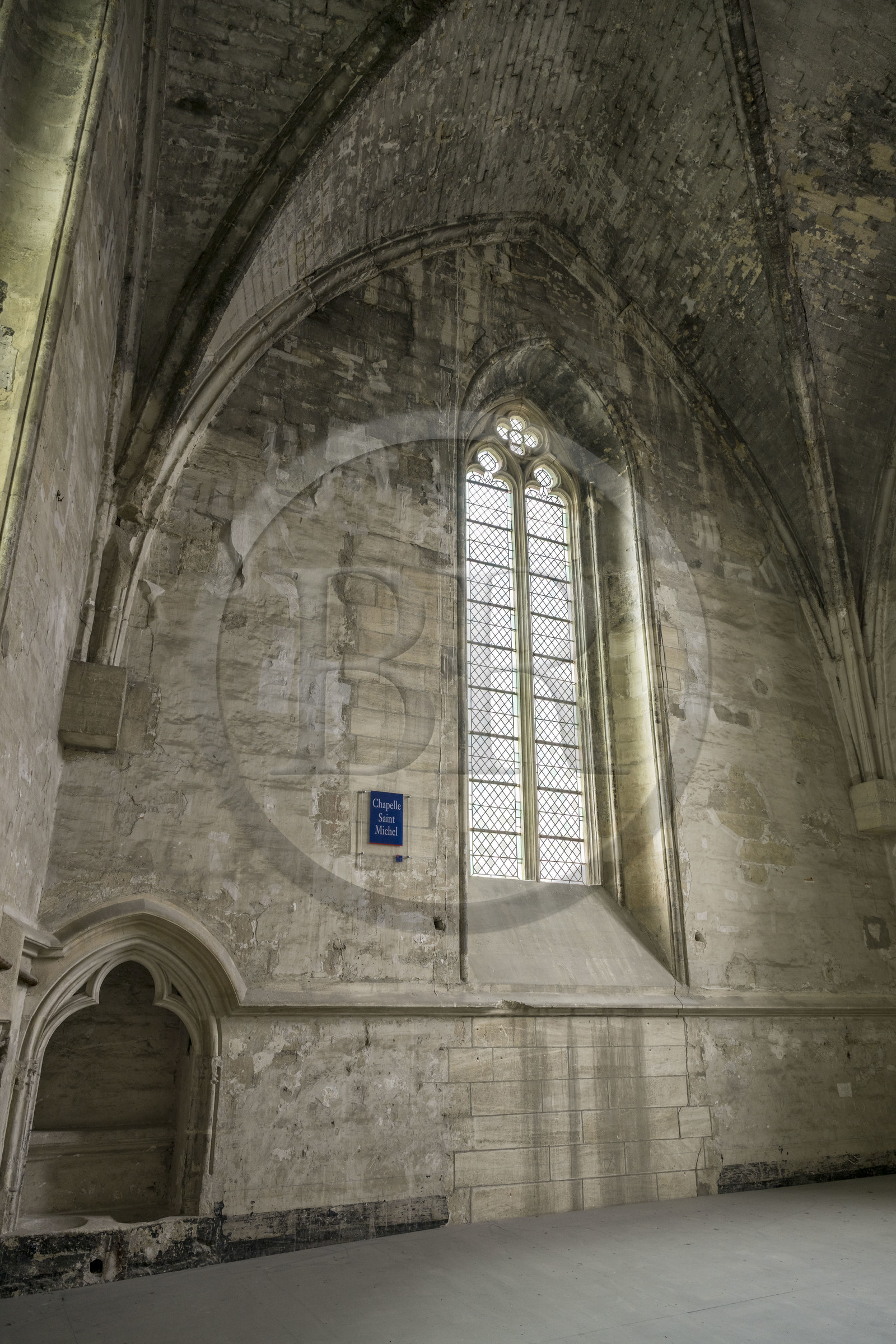 France, Vaucluse (84), Avignon, Palais des Papes classé Patrimoine mondial de l'UNESCO, tour de la Garde-Robe, chapelle Saint-Michel, chapelle privée du Pape