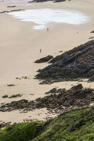 France, Cotes d'Armor, Grand Site de France Cap d'Erquy – Cap Frehel, Erquy, Lourtouais (naturist) beach to the east of Cap d'Erquy