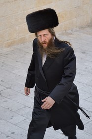 Israel, Jerusalem, holy city, the old town listed as World Heritage by UNESCO, Orthodox Jew
