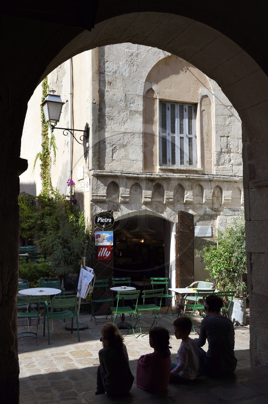 France, Corse-du-Sud (2A), Bonifacio, Ville Haute, maison dite des Podestats