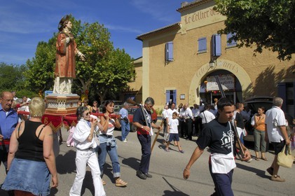 France, Var (83), la Provence Verte, Bras, the Bravade (bravado), procession of Saint Etienne