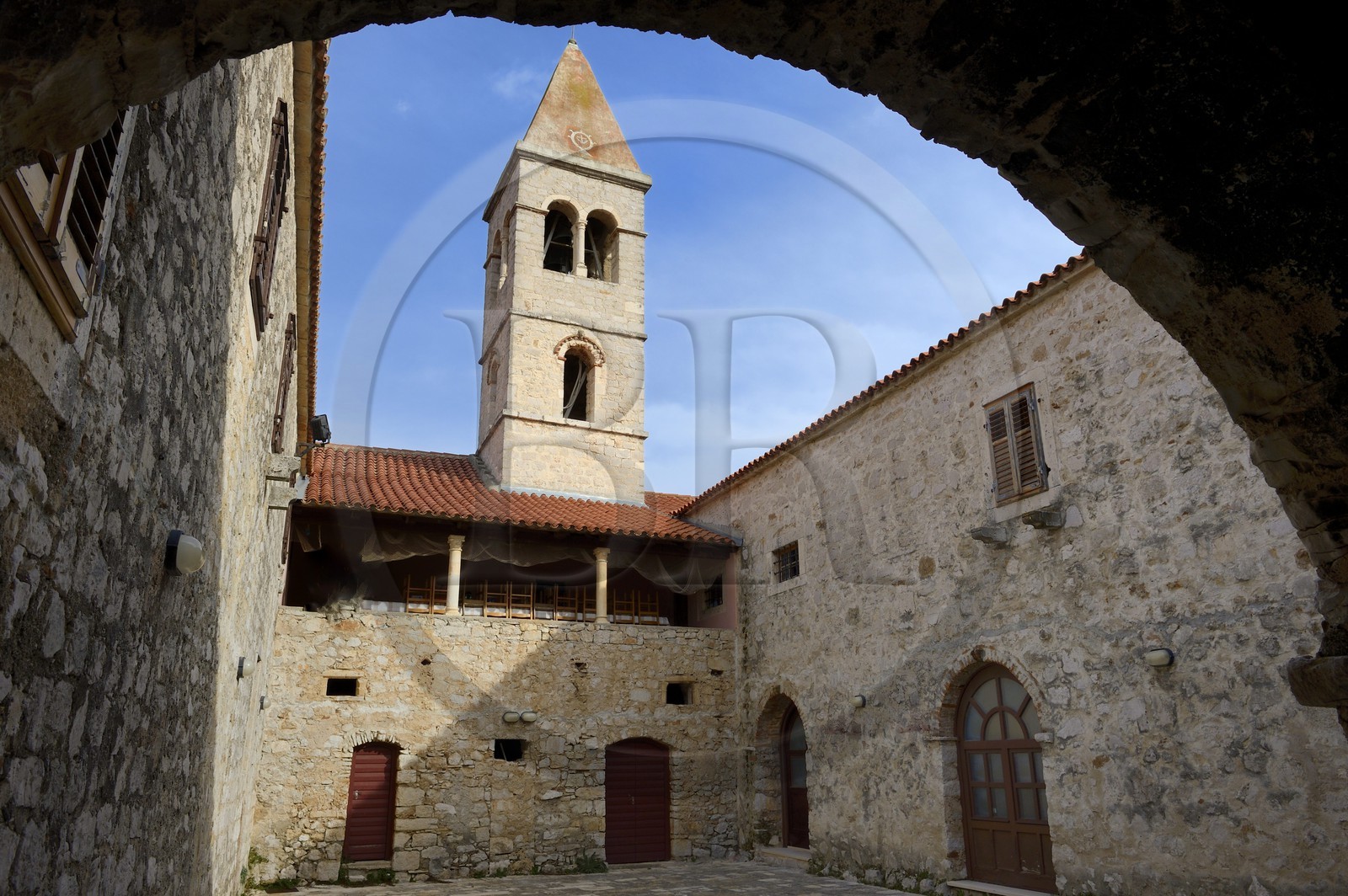 Croatia, Dalmatia, Dalmatian Coast, Island of Pasman, Kraj, the Franciscan monastery Sv U kraju Dujam - Sv.Duje (fourteenth century)