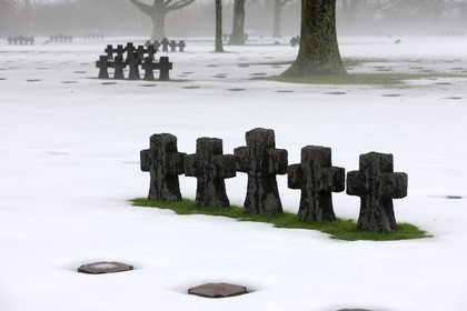 France, Calvados (14), La Cambe, Cimetière militaire allemand de la deuxième guerre mondiale