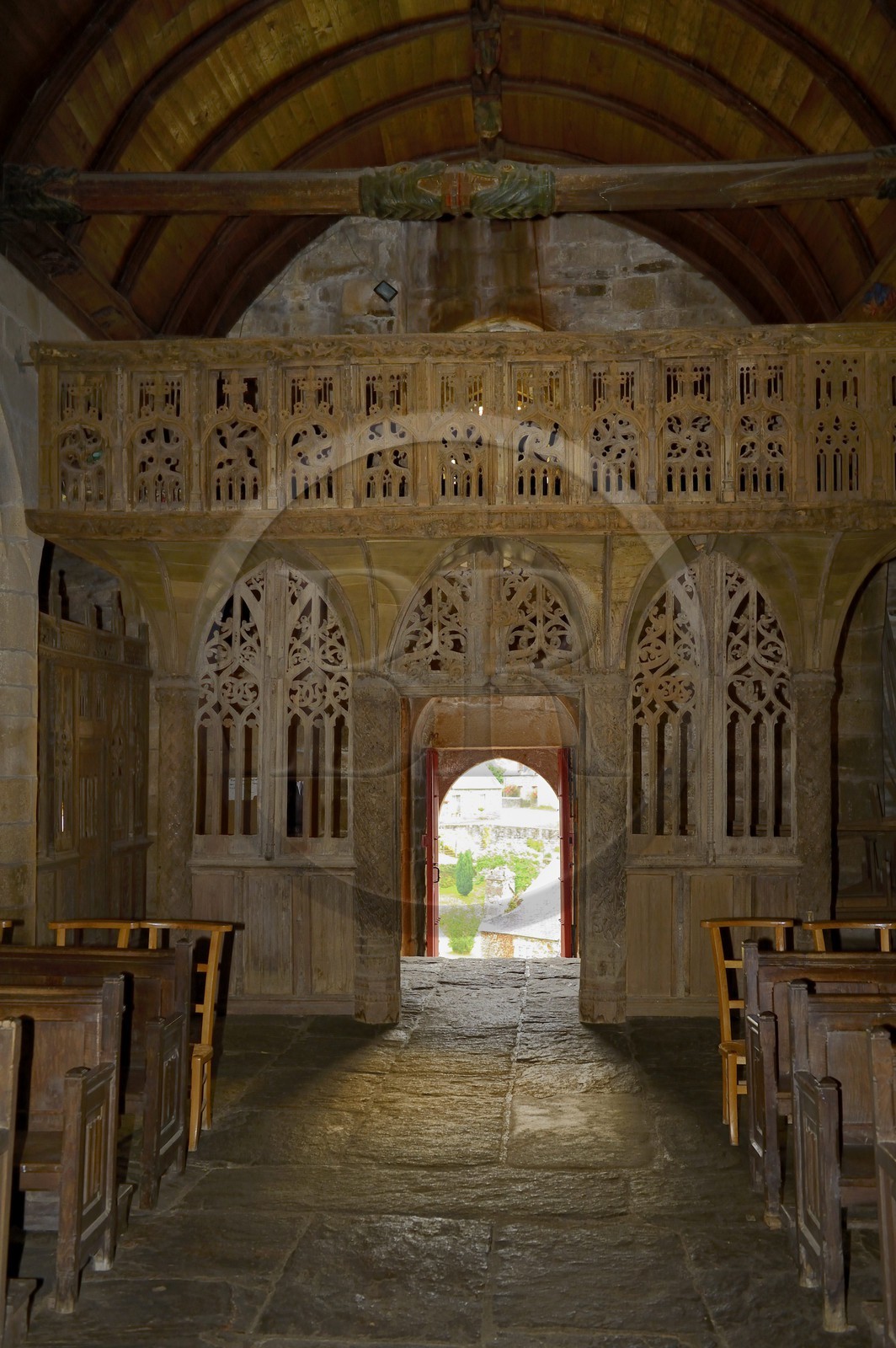France, Côtes-d'Armor (22), jubé de l'église de Loc-Envel