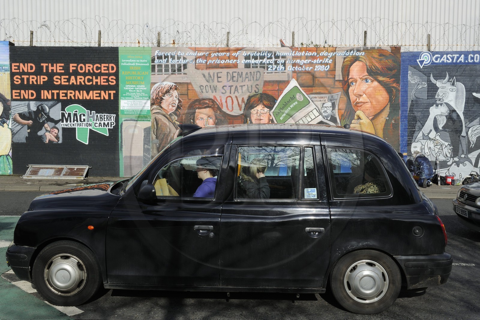 United Kingdom, Northern Ireland, West Belfast, Catholic Falls area, International or Solidarity Wall, murals on Falls Road