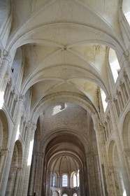 France, Seine-Maritime (76), Saint-Martin-de-Boscherville, Abbaye Saint-Georges de Boscherville du XIIe siècle, la nef de l'église abbatiale
