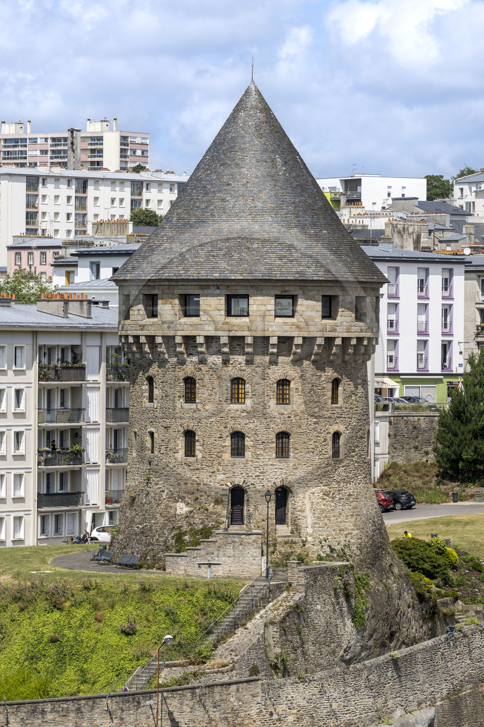 France, Finistère (29), Brest, quartier Recouvrance, la Tour de la Motte-Tanguy