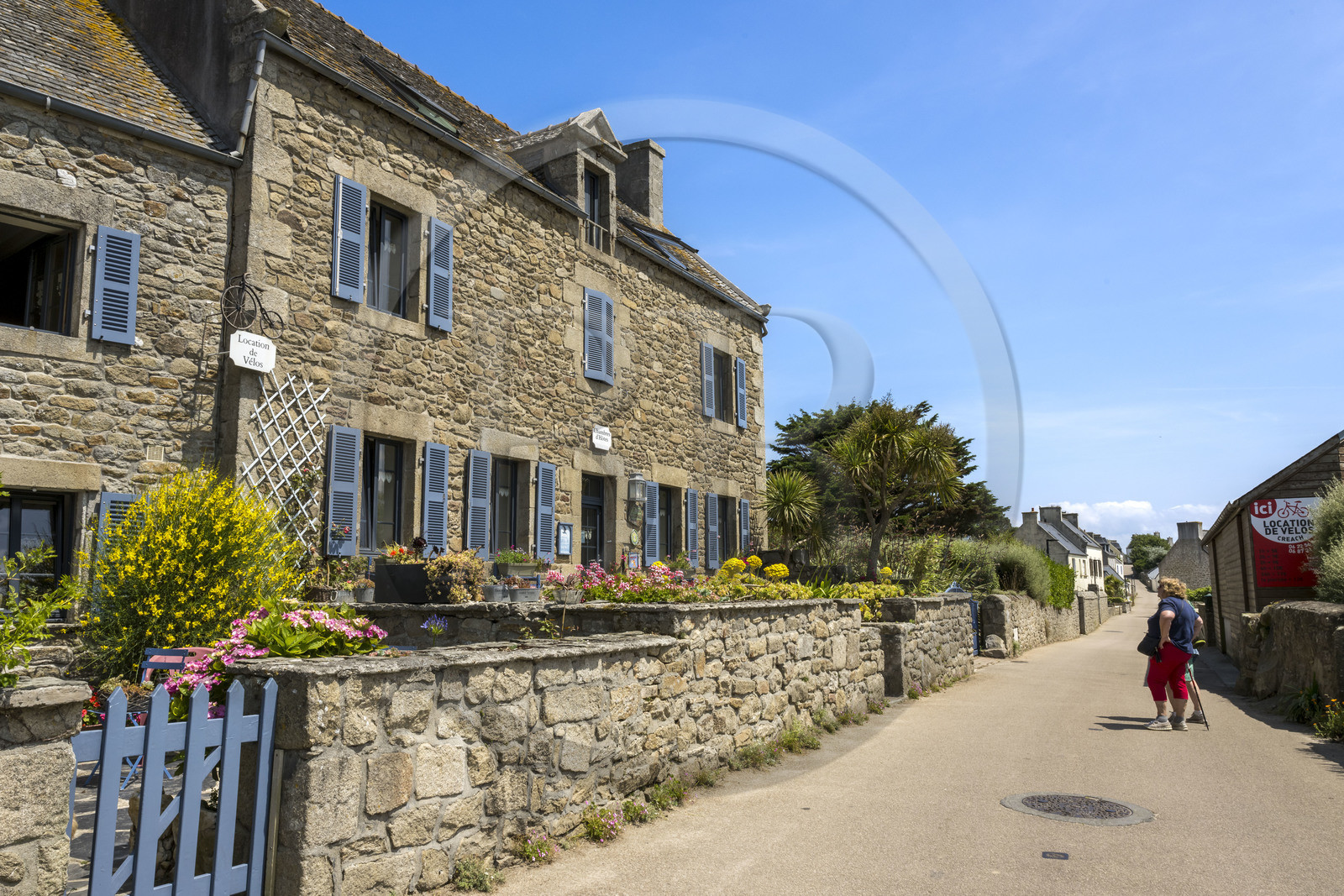 France, Finistère (29), Iles du Ponant, Ile de Batz, la Chambre d’hôtes de Marie-Pierre Prigent dans le Bourg