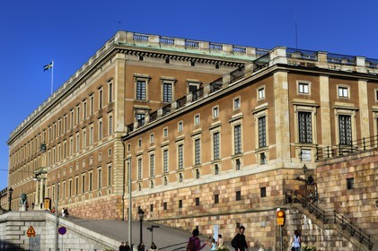 Suède, Stockholm, île de Gamla Stan (vieille ville), le Palais Royal