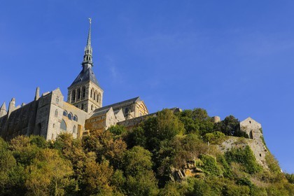 France, Manche (50), l'abbaye du Mont-Saint-Michel, classé Patrimoine Mondial de l'UNESCO