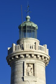 France, Bouches du Rhone, Marseille, Euroméditerranée Zone, lighthouse of Sainte Marie marks the entrance of the basins of the Great Seaport of Marseille