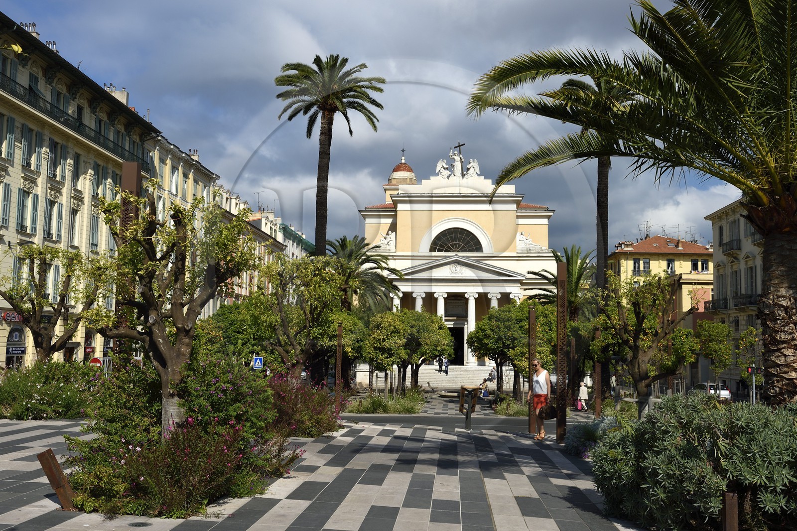 France, Alpes-Maritimes (06), Nice, la Promenade du Paillon, église Notre-Dame-des-Graces dite aussi église du Vœu