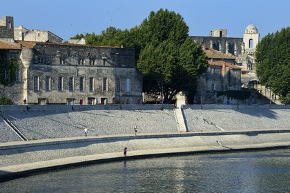 France, Bouches du Rhone, Arles, the Réattu museum (Compulsory Mention) along Quai Marx Dormoy and the Rhone river