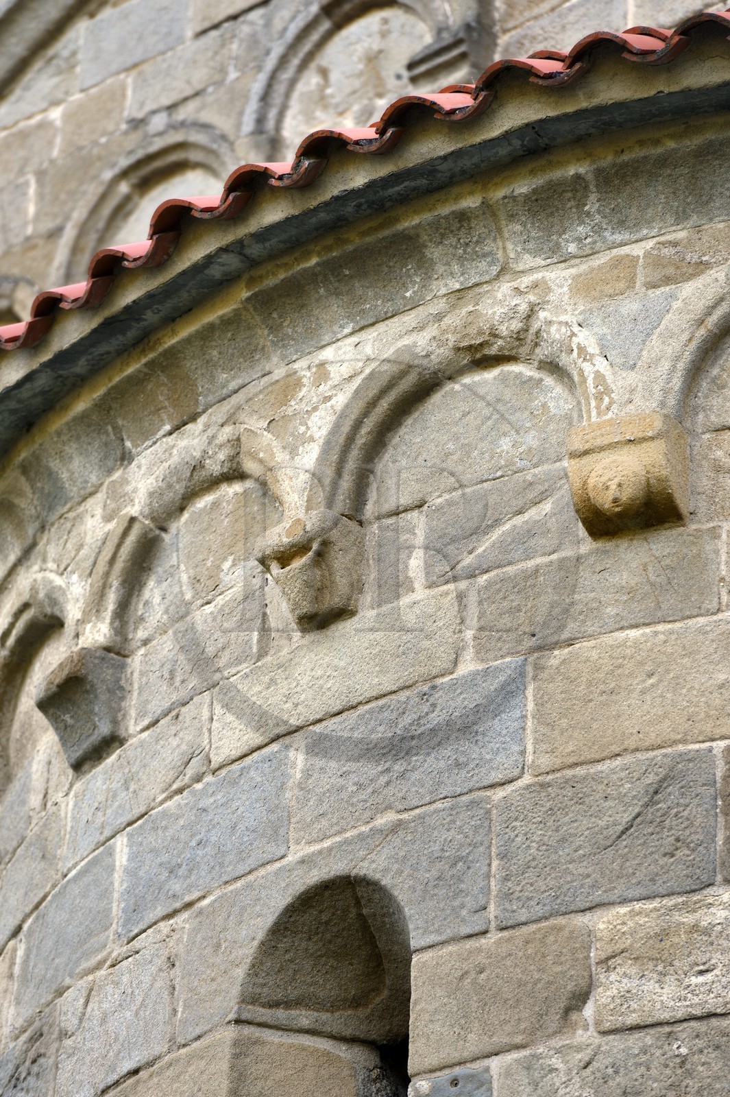 France, Corse du Sud, Alta Rocca, Sainte-Lucie-de-Tallano (Santa Lucia di Tallà), Roman chapel of Saint John the Baptist (Saint-Jean-Baptiste) in the hamlet of Poggio