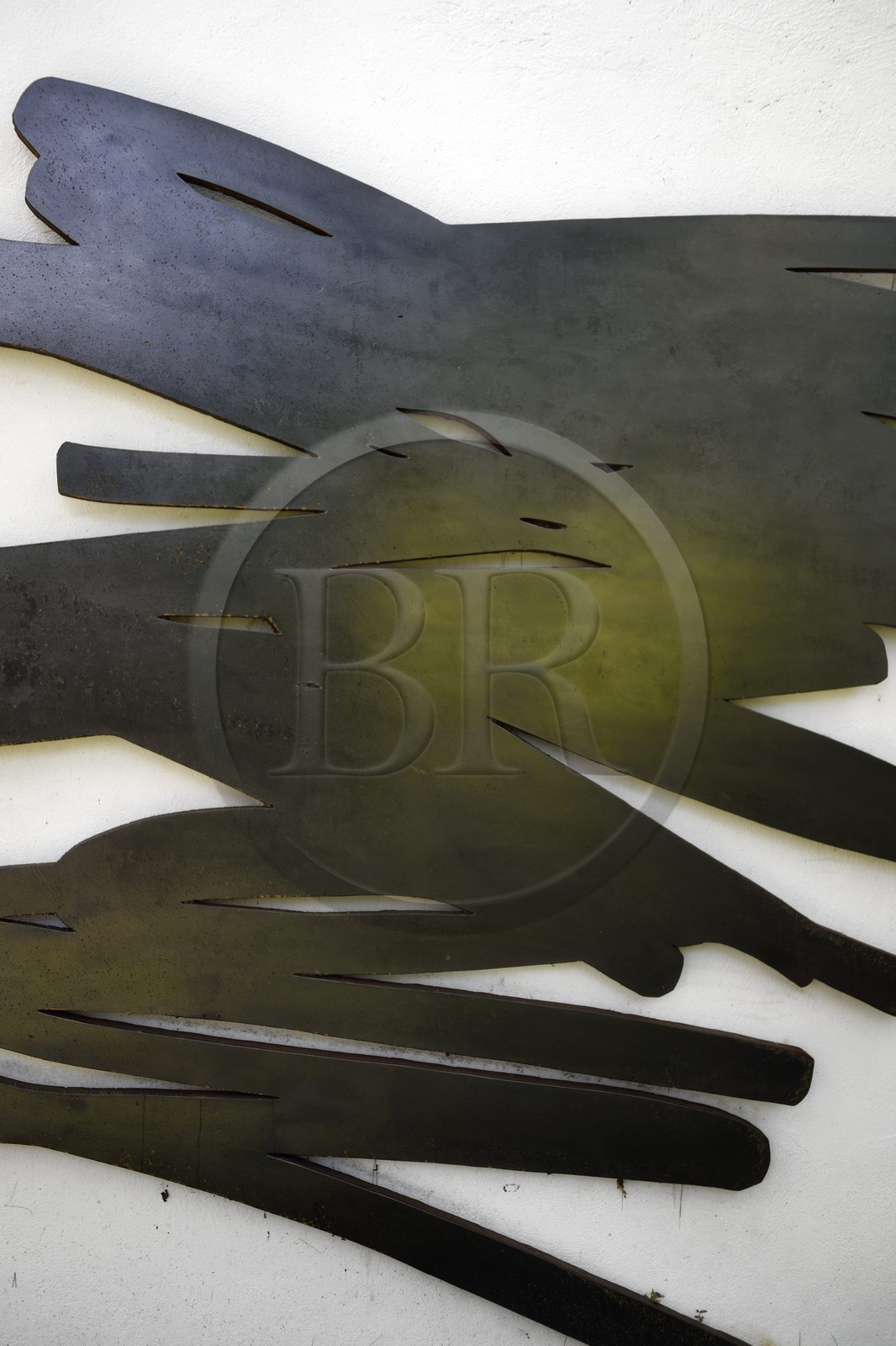 France, Var (83), Le Muy, Fondation Bernar Venet, Acier oxycoupé (détail) de Venet