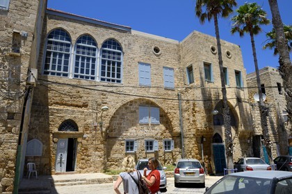 Israel, North district, Galilee, Acre (Akko), old town, listed as World Heritage by UNESCO, 19th century building of the International Conservation Center - Citta di Roma