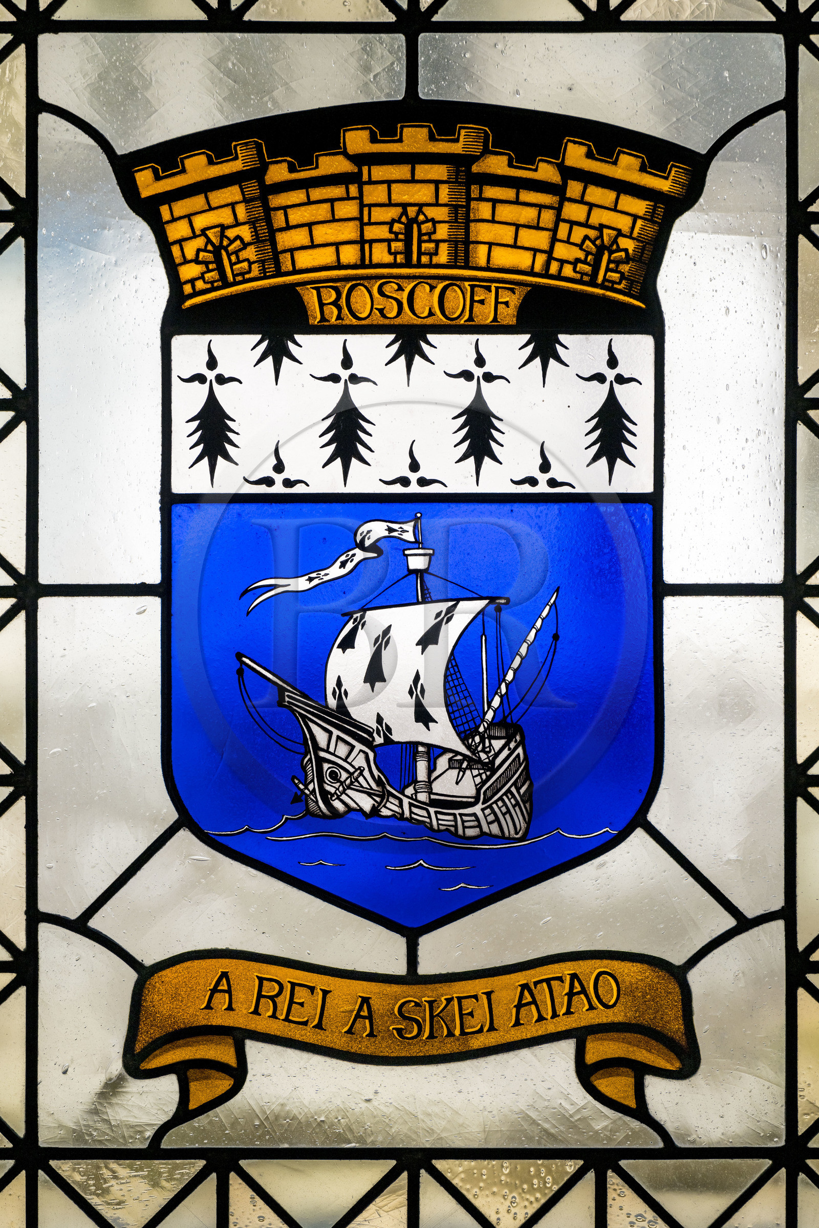 France, Finistère (29), Roscoff, blason de la ville
