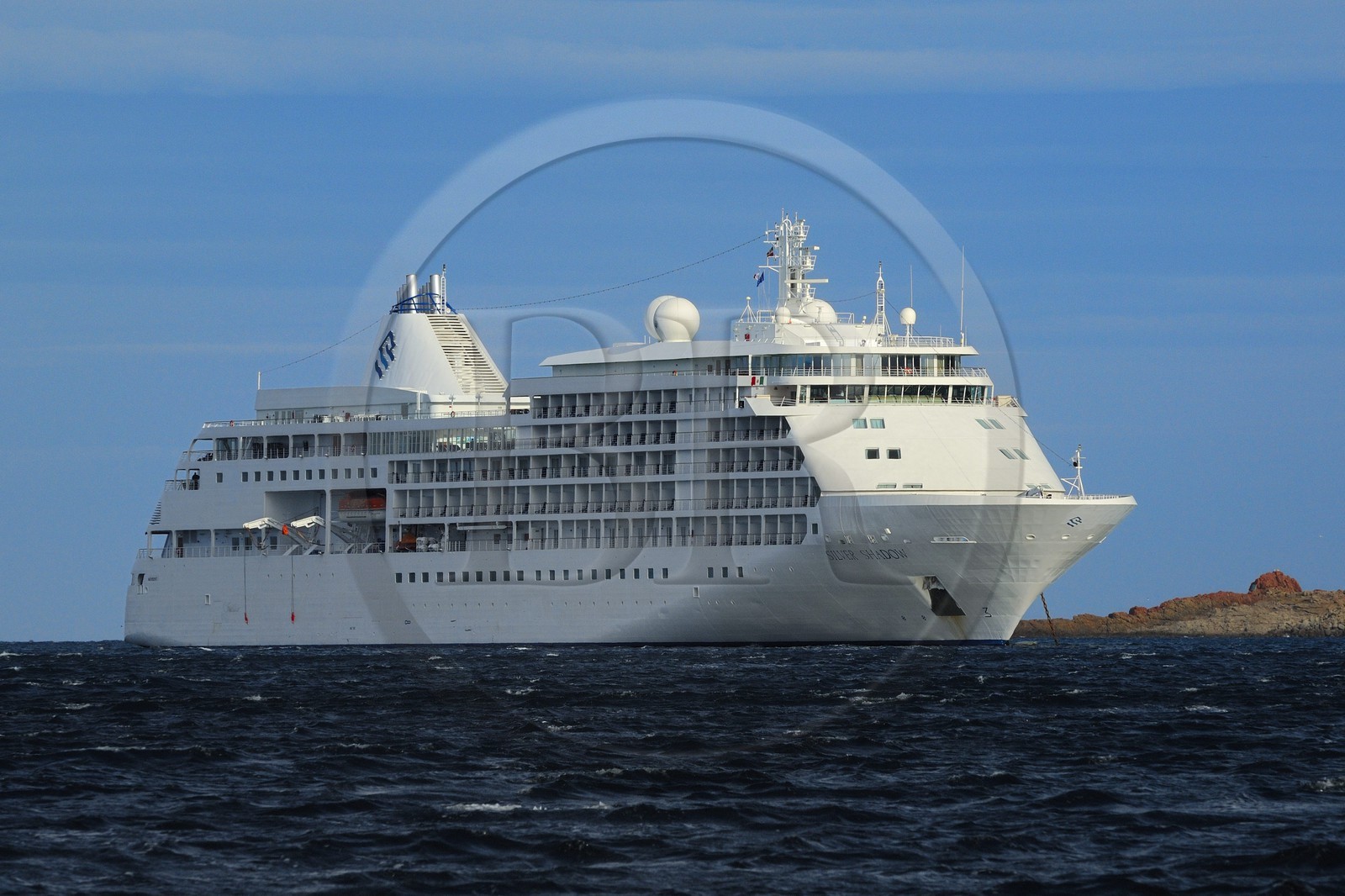 France, Corse (2a), Baie de Porto Vechio, croisière à bord du Silvershadow de la compagnie Silversea
