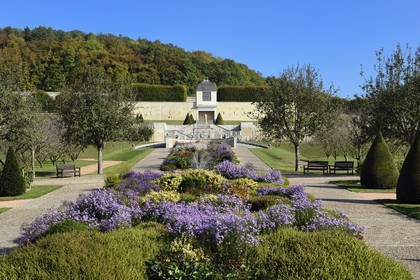 France, Seine-Maritime (76), Saint-Martin-de-Boscherville, Abbaye Saint-Georges de Boscherville du XIIe siècle, les jardins