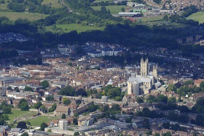 United Kingdom, England, Kent, City of Canterbury, the cathedral (aerial view)