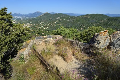 France, Var (83), Hyères, Massif des Maurettes, colline du Castéou, Chateau d'Hyères (XIe siècle)