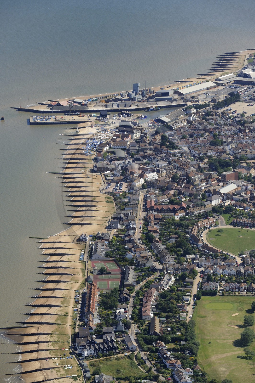 Royaume-Uni, Angleterre, Kent, Whitstable (vue aérienne)