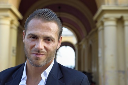 France, Alpes-Maritimes, Nice, old town, cours Saleya, the carnival organizer Cedric Pignataro